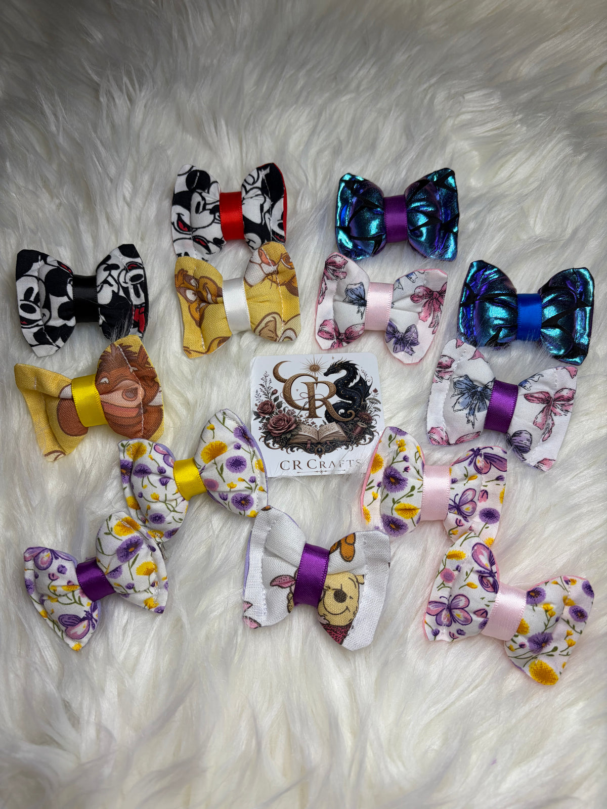 Puff Bow Hair Clips 🎀