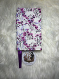 Handmade Adjustable Fabric Book Cover | 💕 Orchid Kiss