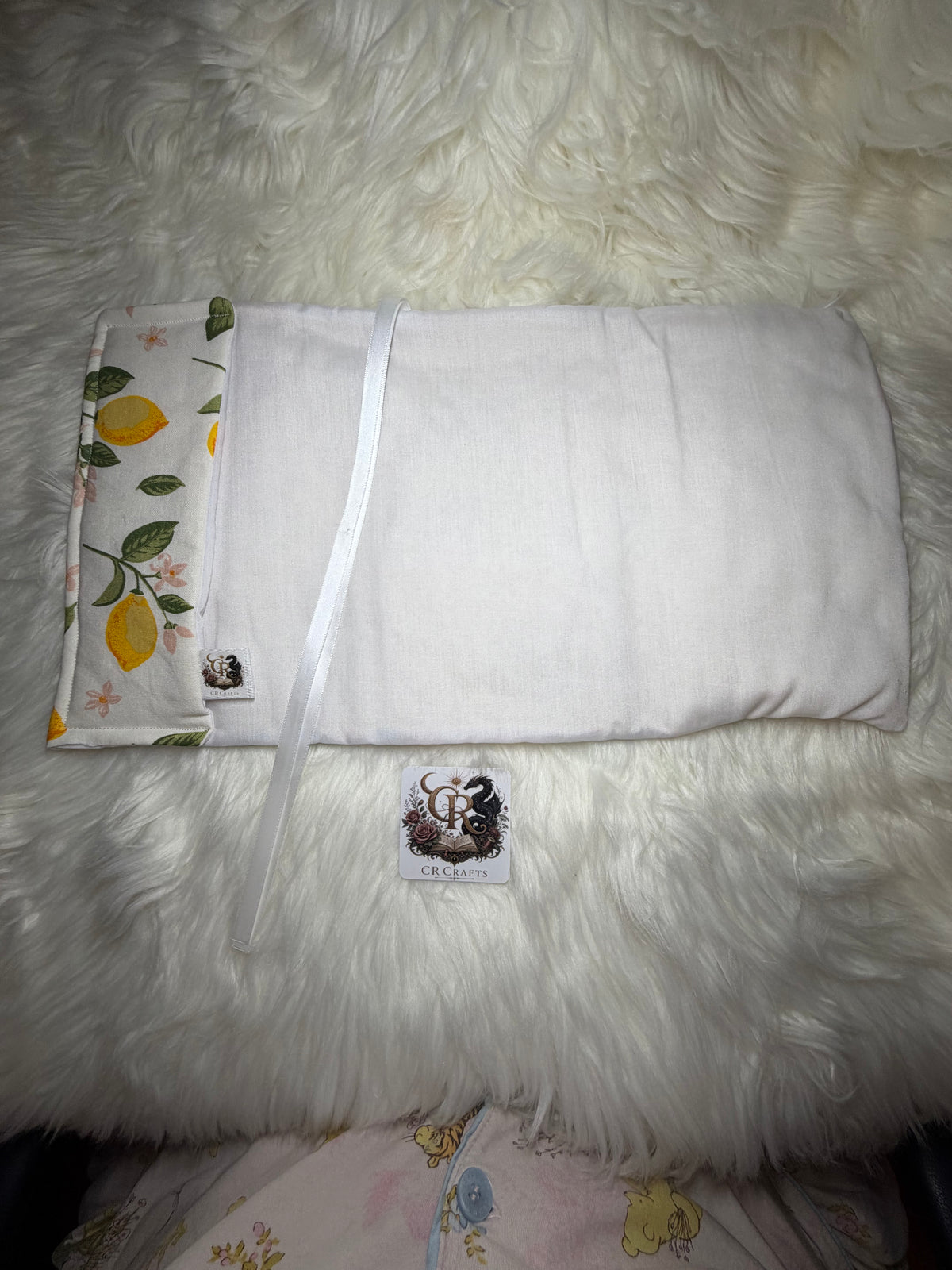 Handmade Adjustable Fabric Book Cover | 🍋 Lemon Blossom
