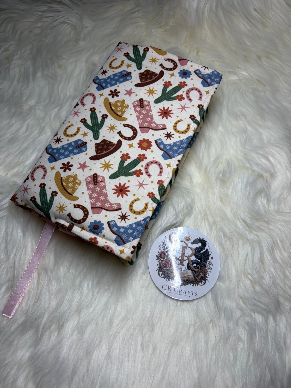 Handmade Adjustable Fabric Book Cover | 🌵 Rustic Rodeo