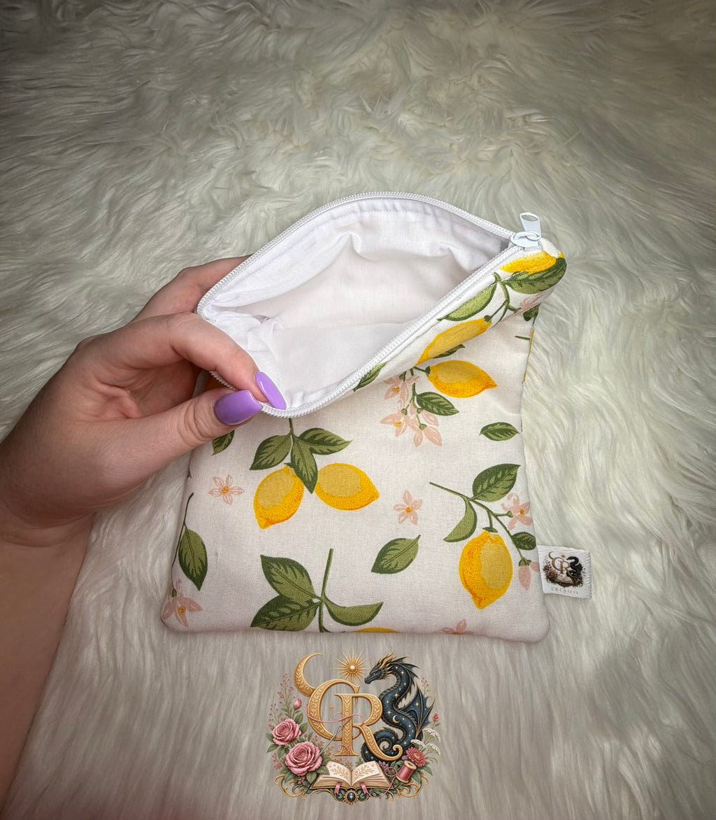 🍋 Book Sleeve with Zipper | 🍋 Lemon Blossom