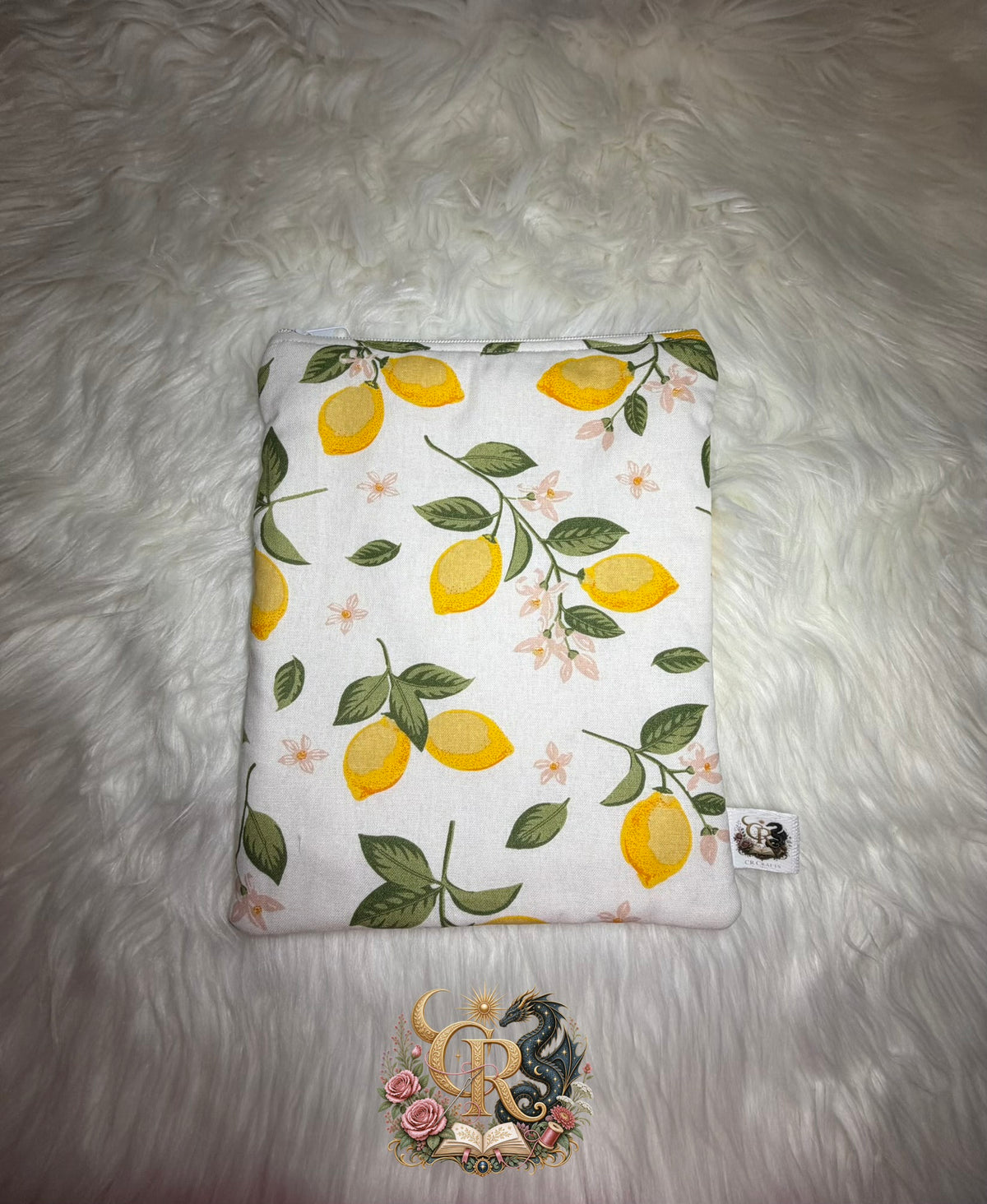 🍋 Book Sleeve with Zipper | 🍋 Lemon Blossom
