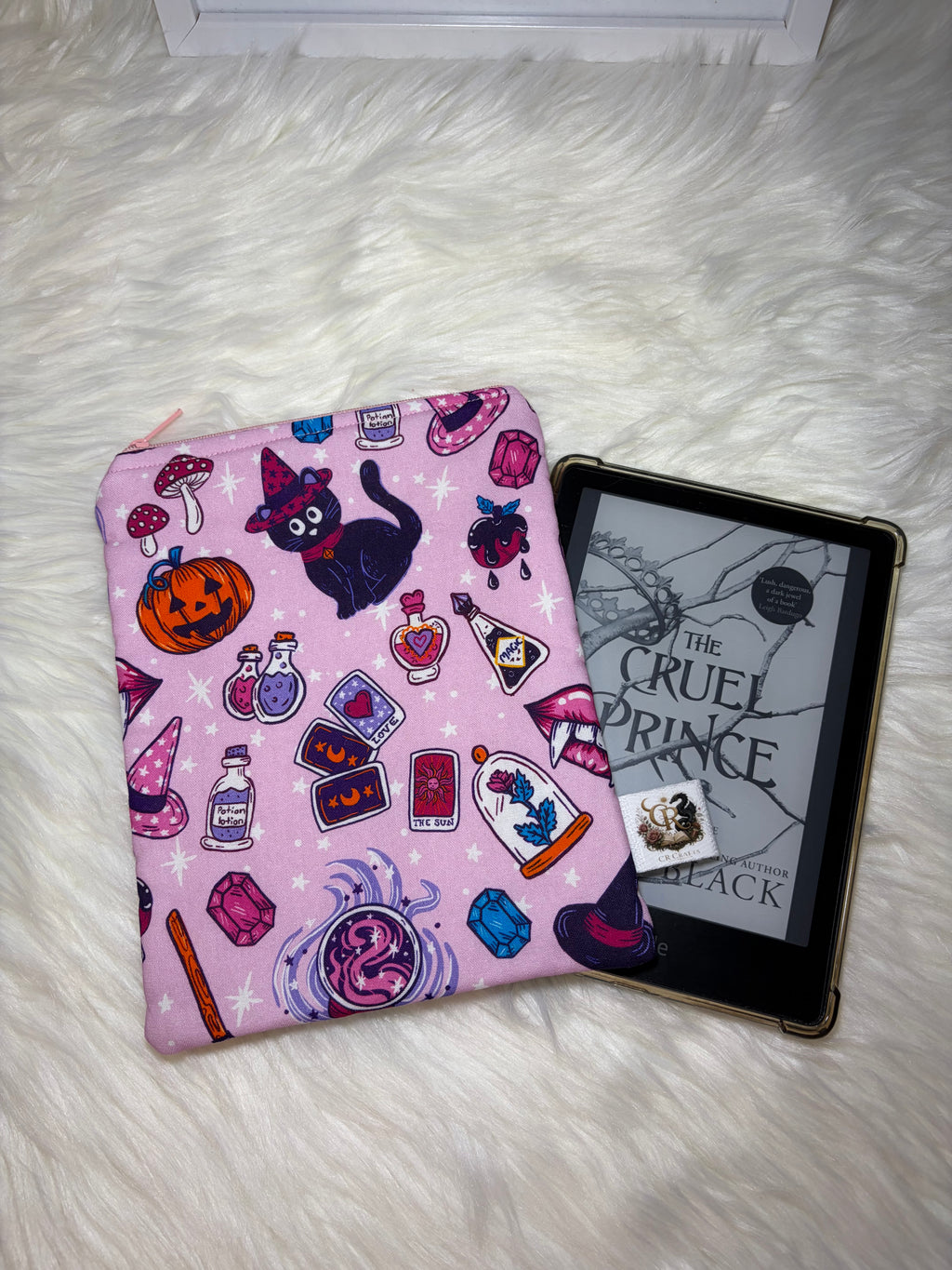 Handmade Padded Kindle & E-Reader Sleeve | 🔮 Pink Potion Party Collection
