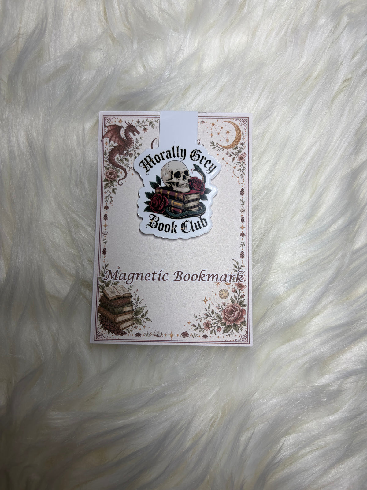 💀📚 Morally Grey Book Club Magnetic Bookmarks