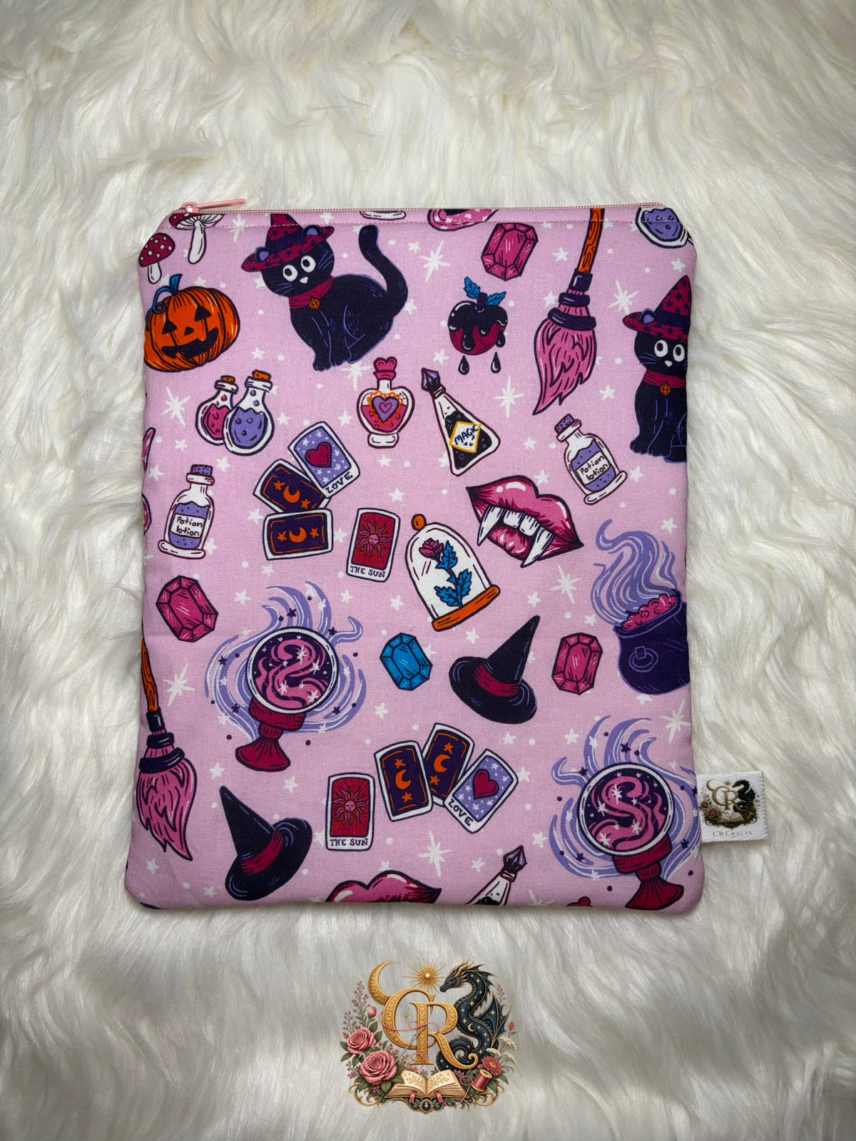 Book Sleeve with Zipper | 🔮 Pink Potion Party