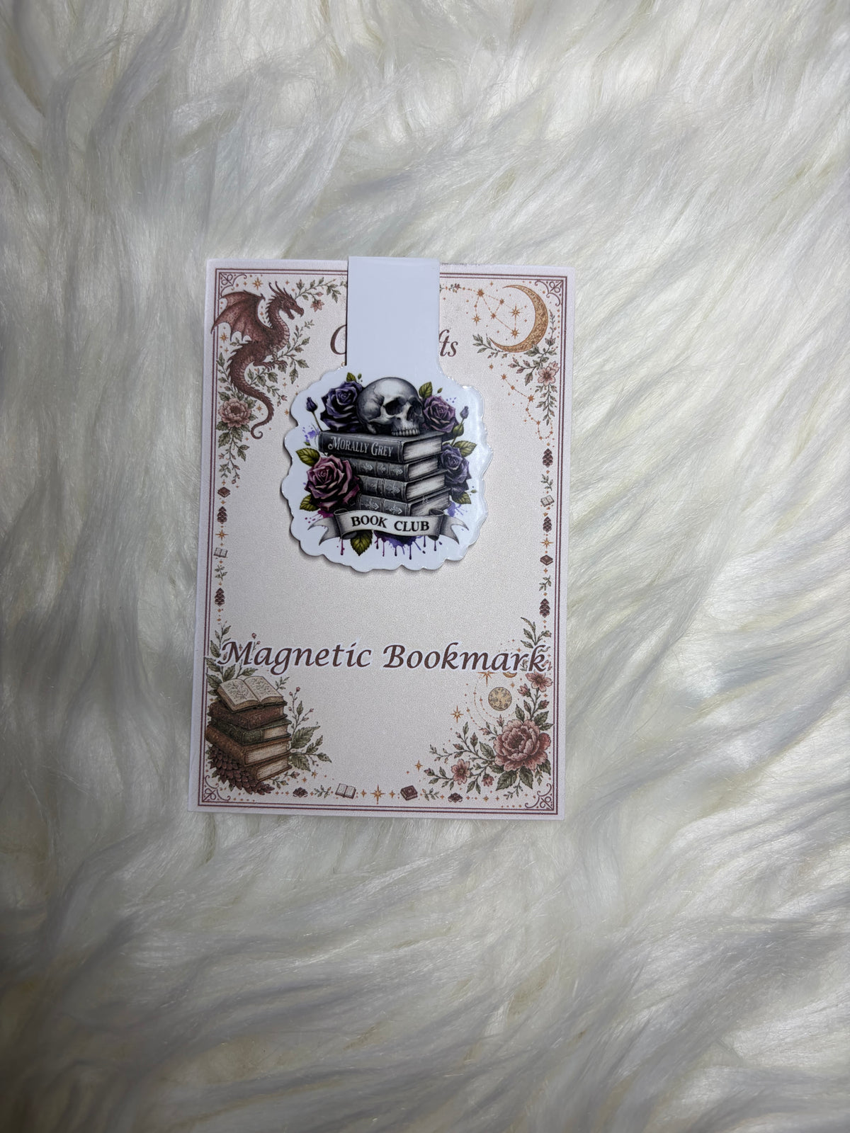 💀📚 Morally Grey Book Club Magnetic Bookmarks