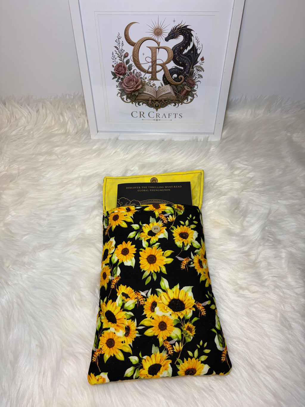 🌻 Padded Book Sleeve with Magnetic Closure | 🌻 Sunflower Fields Collection
