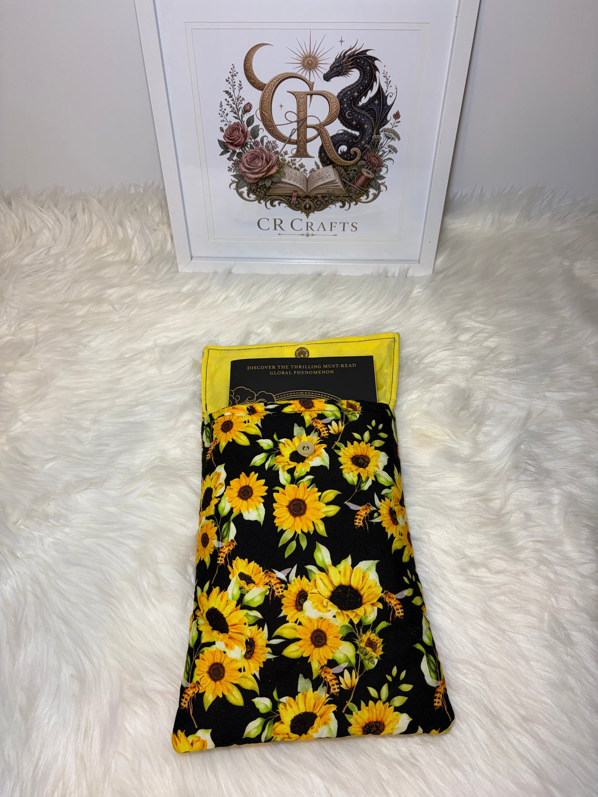 🌻 Padded Book Sleeve with Magnetic Closure | 🌻 Sunflower Fields Collection