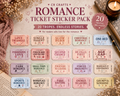 Romance Ticket Sticker Pack | Bookish Romance Trope Stickers | 20 Pack