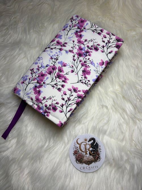 Handmade Adjustable Fabric Book Cover | 💕 Orchid Kiss