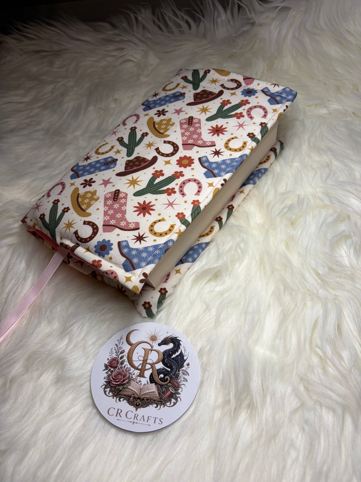 Handmade Adjustable Fabric Book Cover | 🌵 Rustic Rodeo