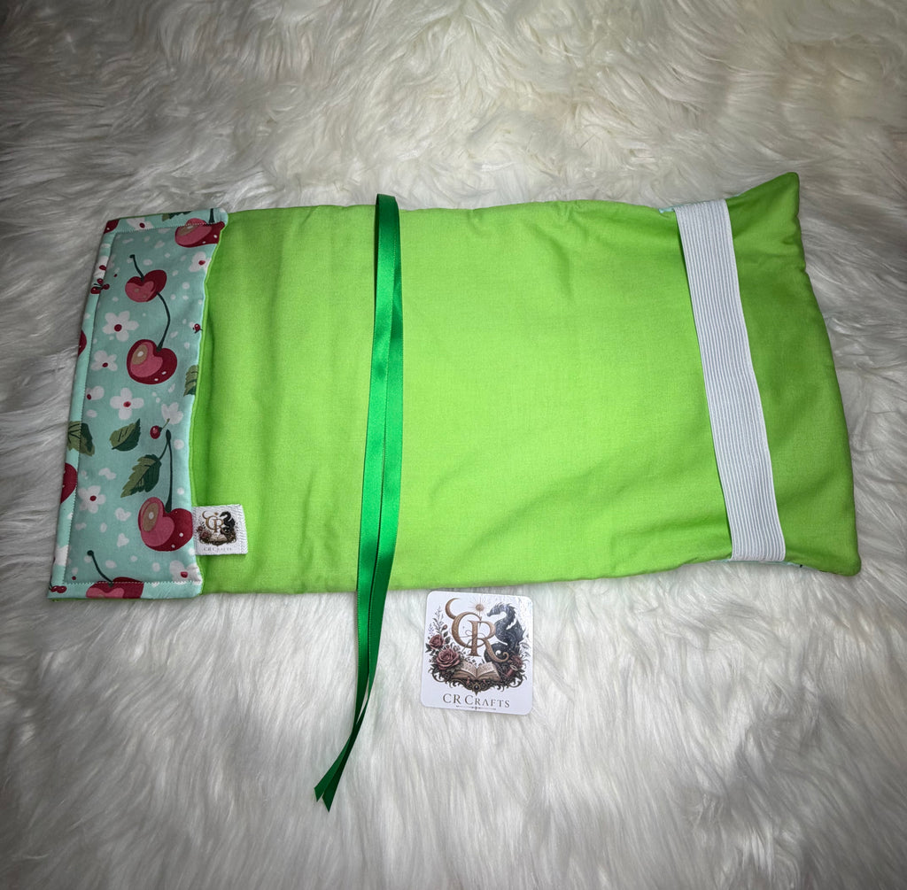 Handmade Adjustable Fabric Book Cover | 🍒 Cherry Kiss
