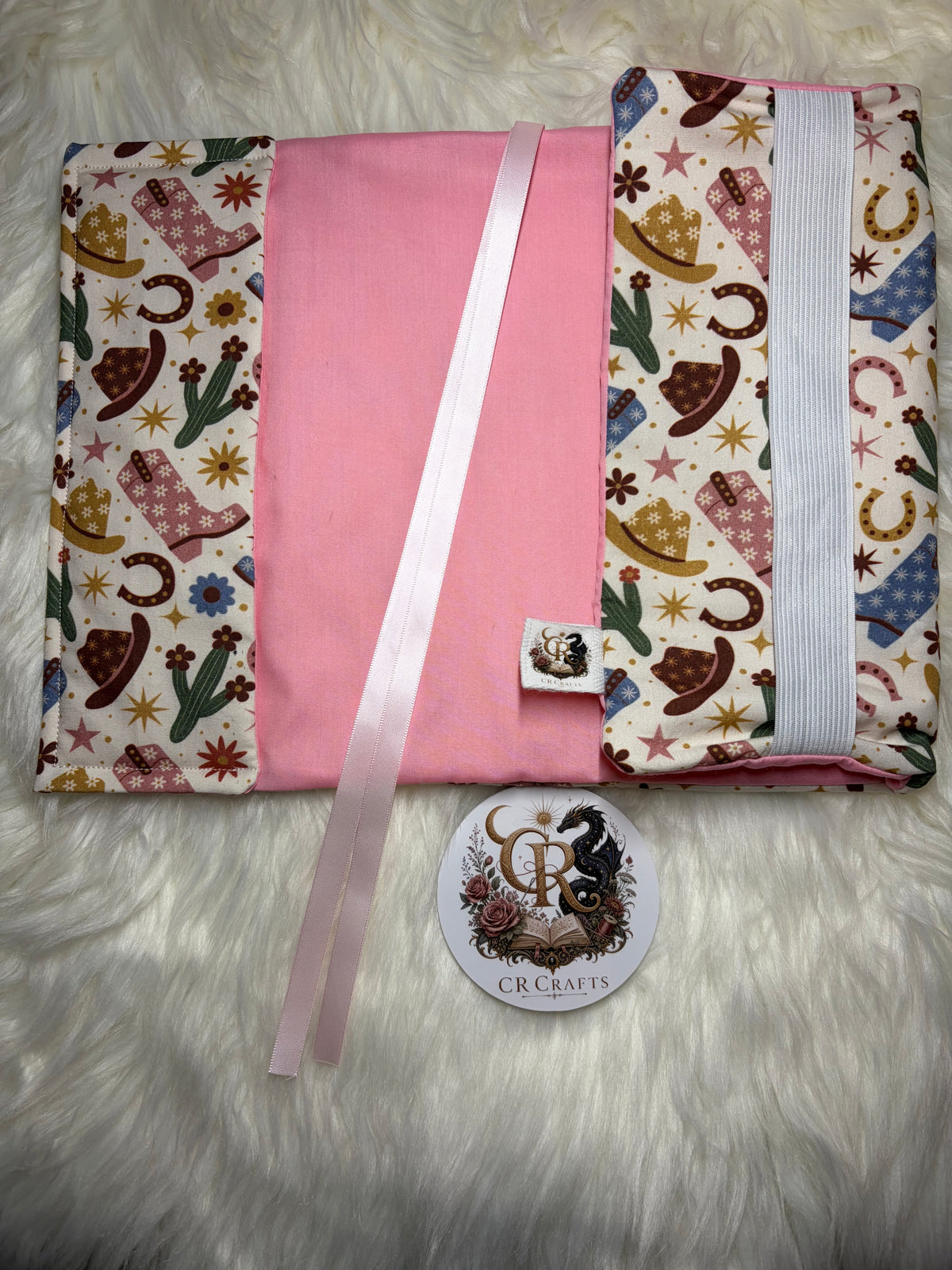 Handmade Adjustable Fabric Book Cover | 🌵 Rustic Rodeo