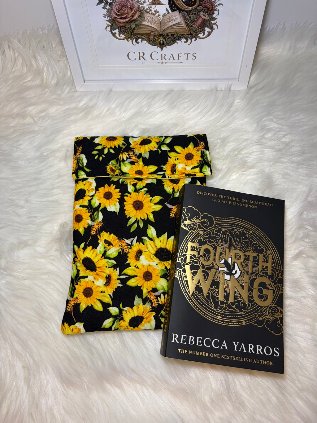 🌻 Padded Book Sleeve with Magnetic Closure | 🌻 Sunflower Fields Collection