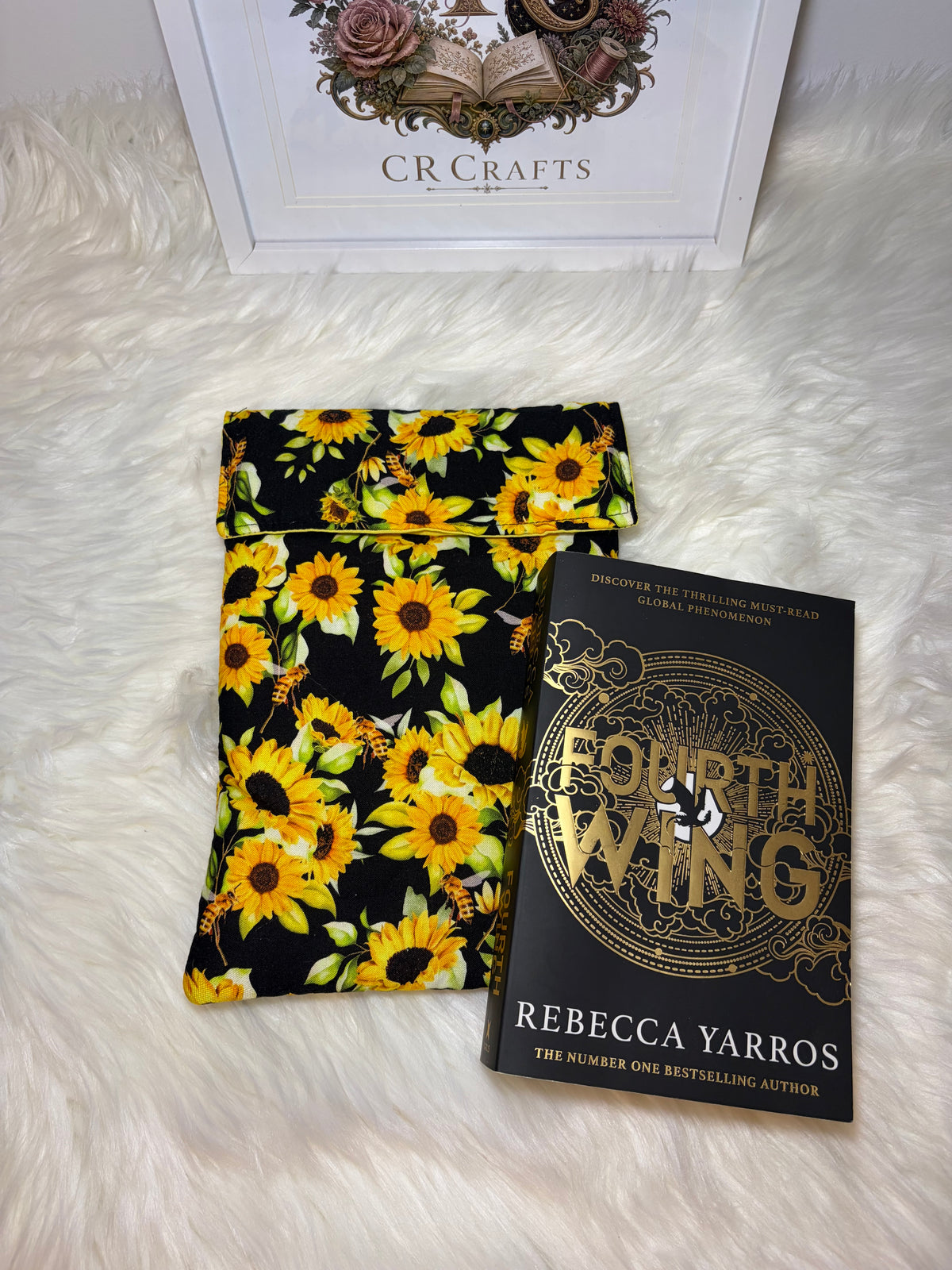 🌻 Padded Book Sleeve with Magnetic Closure | 🌻 Sunflower Fields Collection