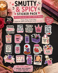 Smutty & Spicy Sticker Pack | 20 Funny Bookish Reader Stickers
