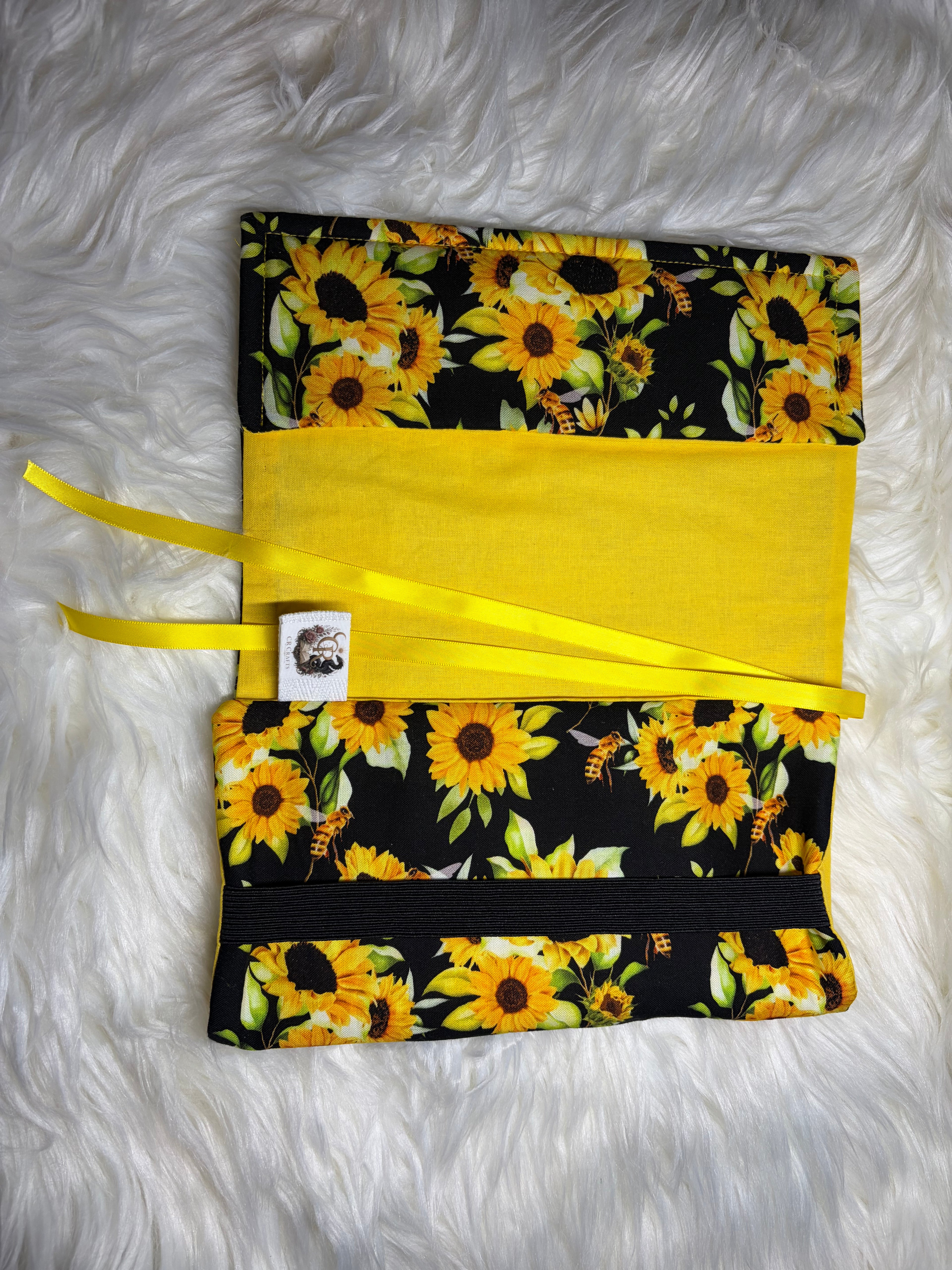 🌻 Handmade Adjustable Fabric Book Cover | 🌻 Sunflower Fields Collection