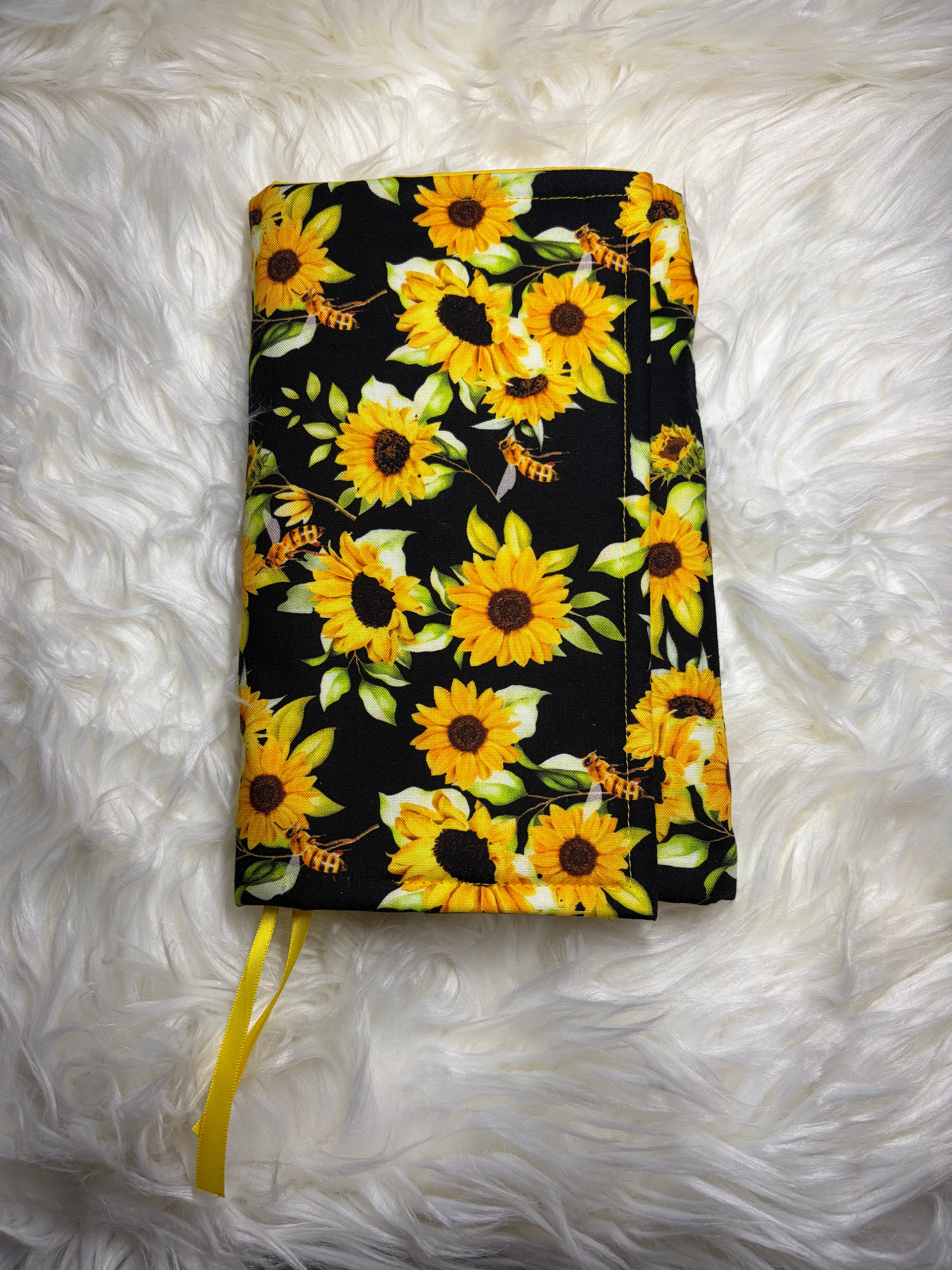 🌻 Handmade Adjustable Fabric Book Cover | 🌻 Sunflower Fields Collection