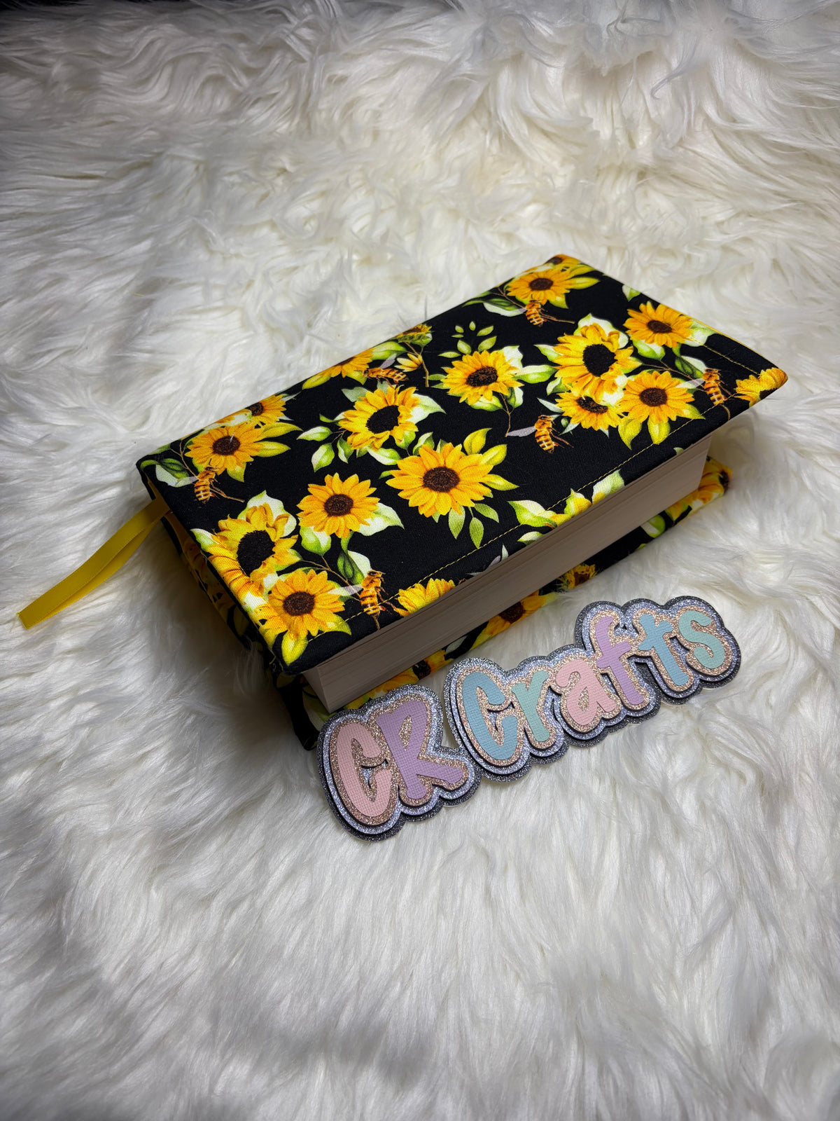🌻 Handmade Adjustable Fabric Book Cover | 🌻 Sunflower Fields Collection