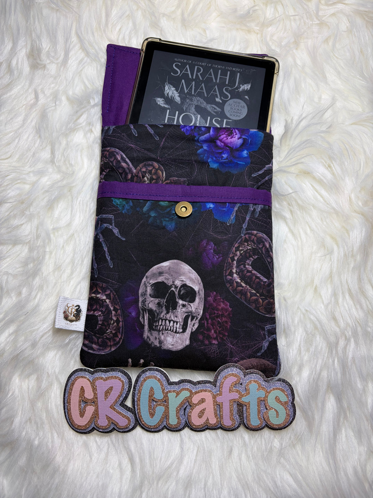 🌙 Handmade Padded Kindle & E-Reader Sleeve | 🌙 Midnight Garden Collection