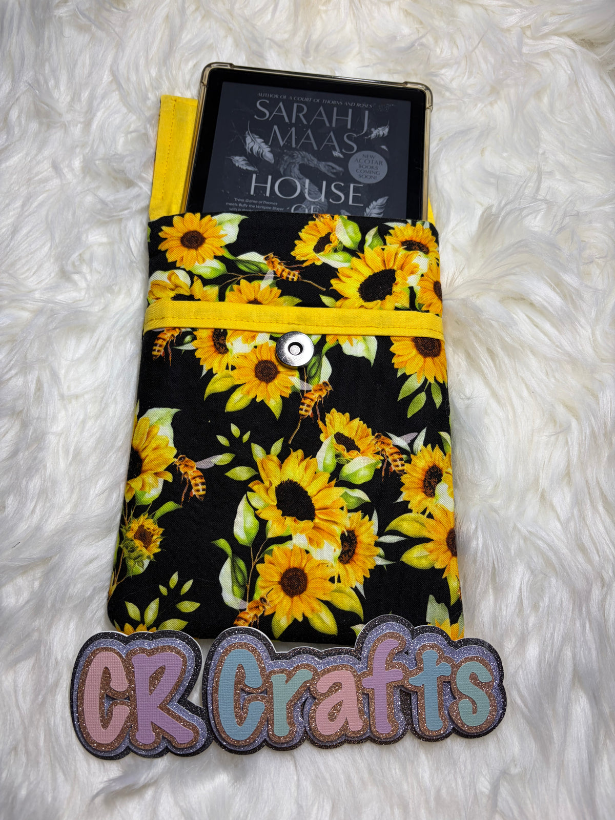 🌻 Handmade Padded Kindle & E-Reader Sleeve | 🌻 Sunflower Fields Collection