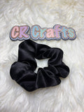 Handmade Black Satin Scrunchie | Everyday Elegance Collection