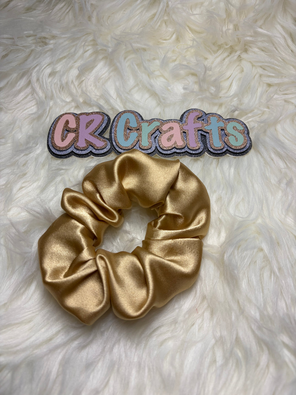 Handmade Gold Satin Scrunchie | Everyday Elegance Collection