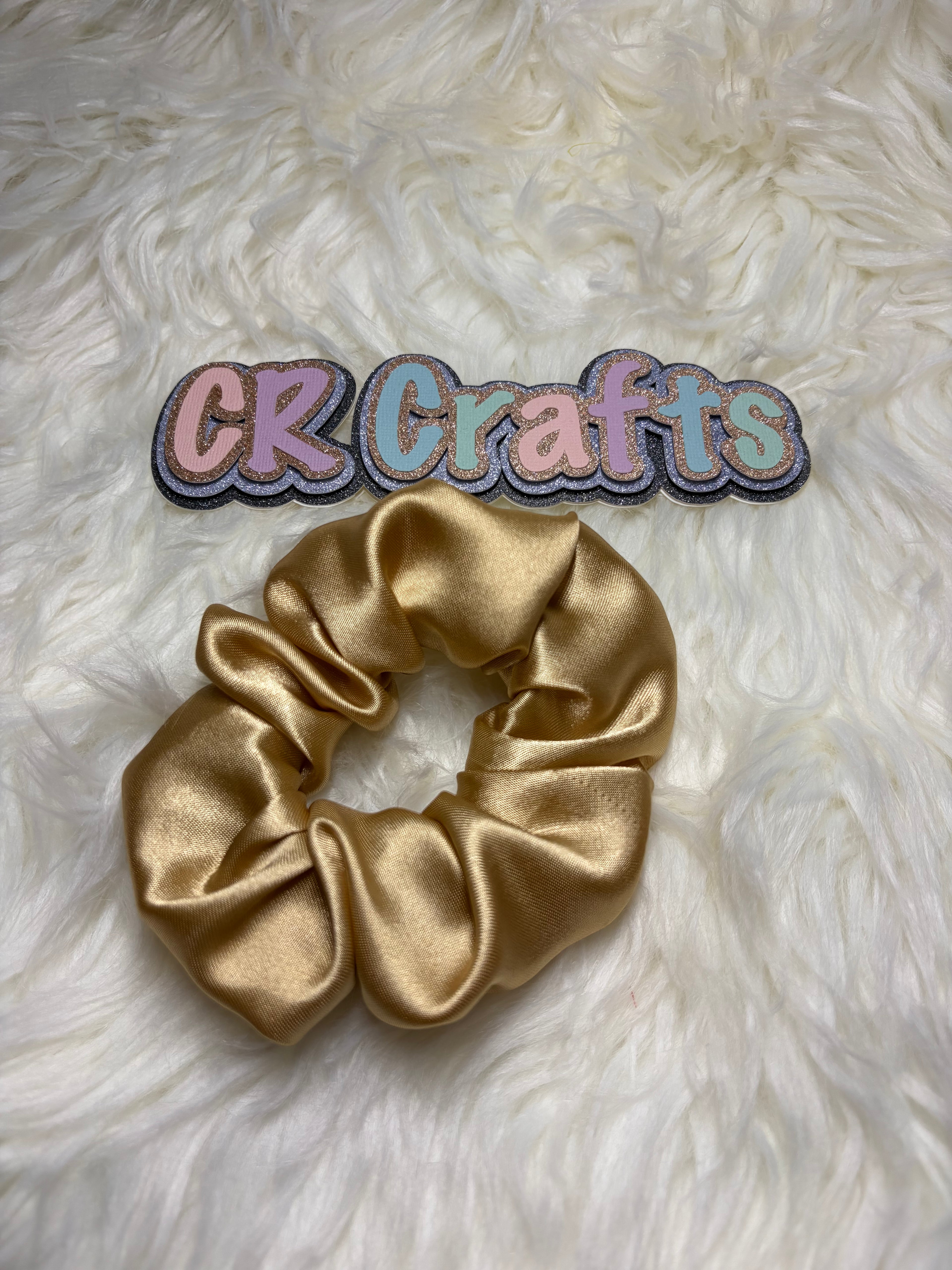 Handmade Gold Satin Scrunchie | Everyday Elegance Collection