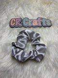 Handmade Silver Satin Scrunchie | Everyday Elegance Collection