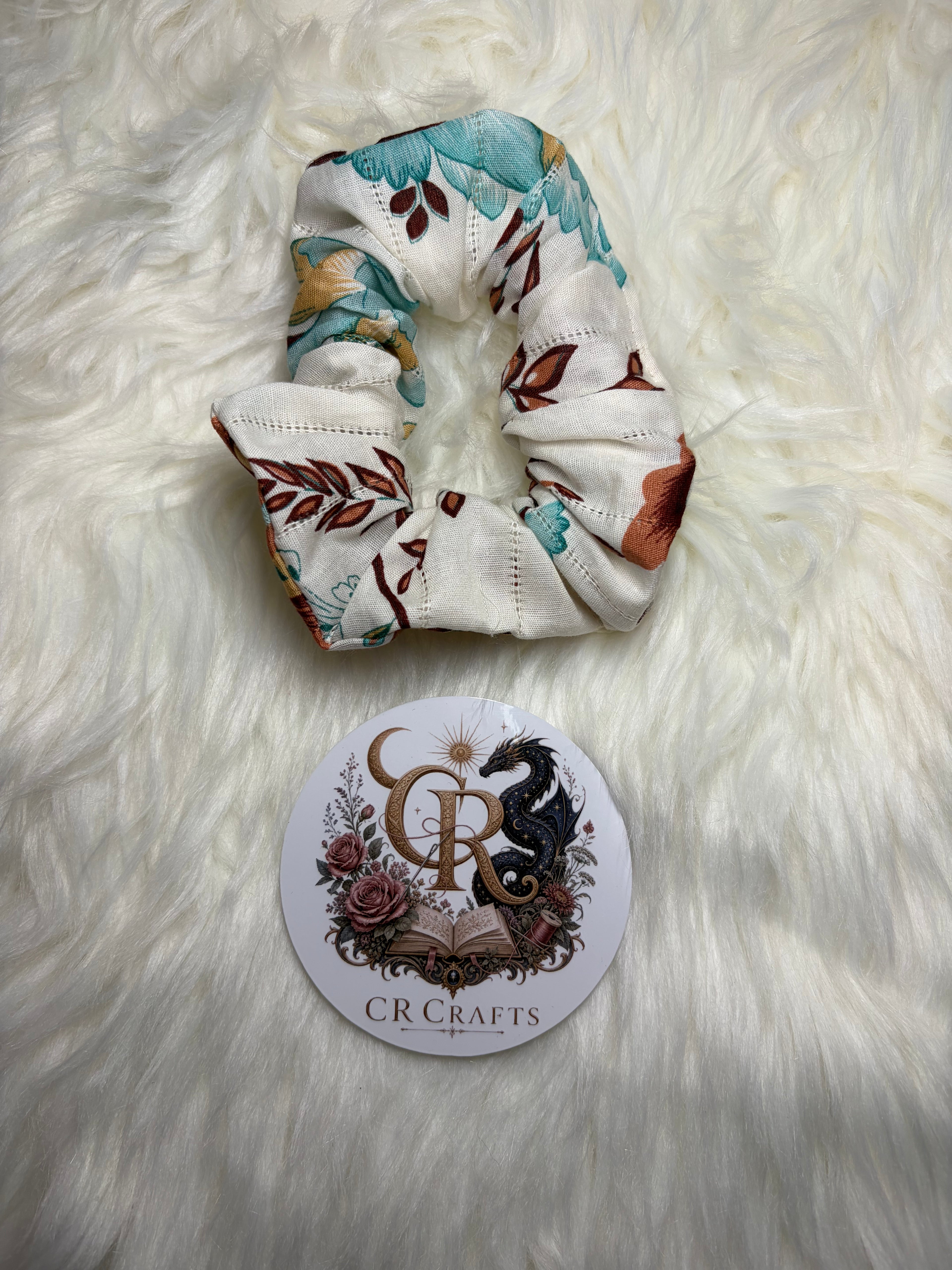 🍃 Handmade Cotton Scrunchie | 🍃 Vintage Meadow Collection