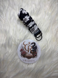 🖤 Handmade Scrunchie Wristlet Keychain | 🖤Midnight Daisy Collection