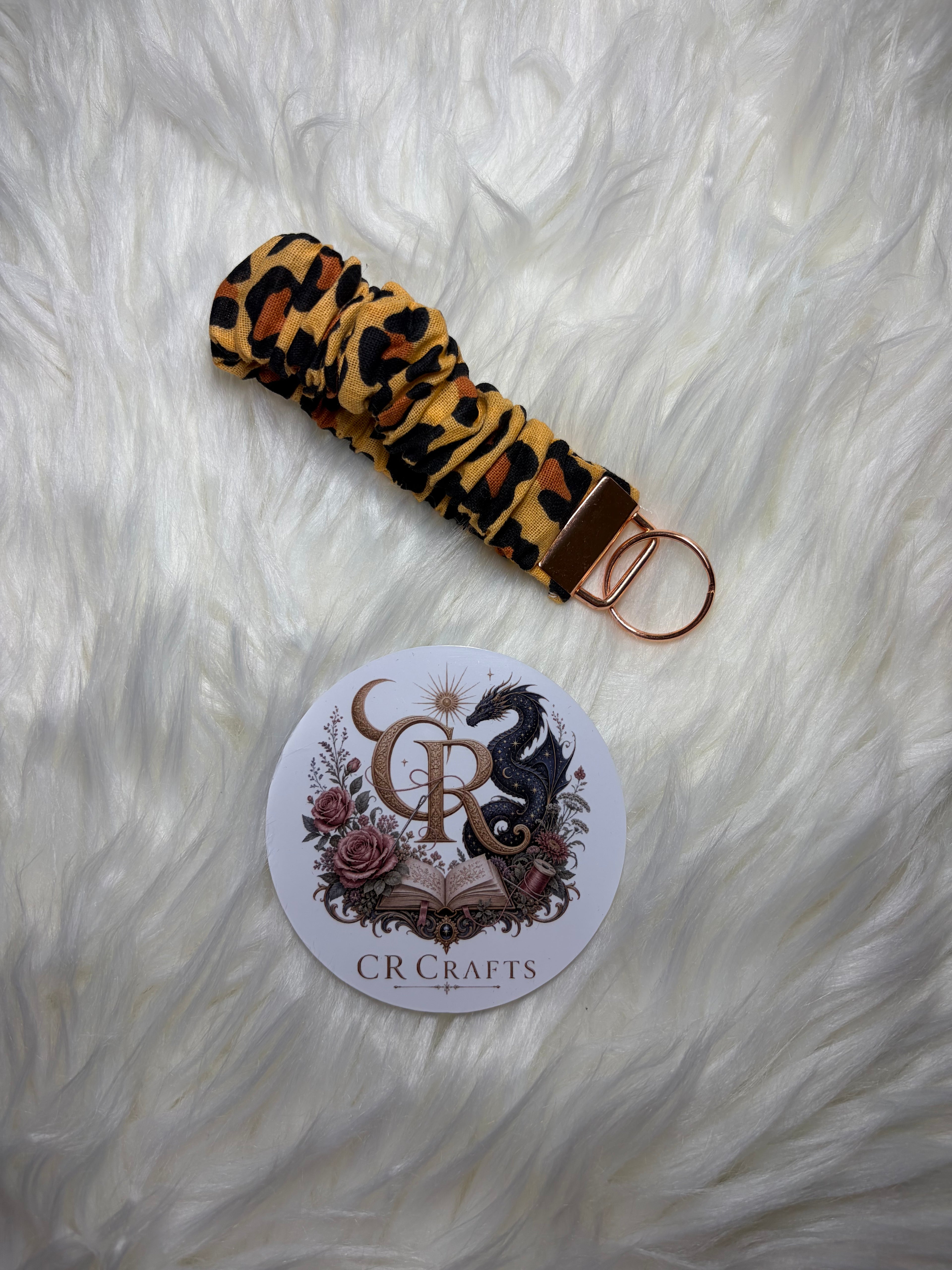 🐆 Handmade Scrunchie Wristlet Keychain | 🐆 Wild Luxe Collection