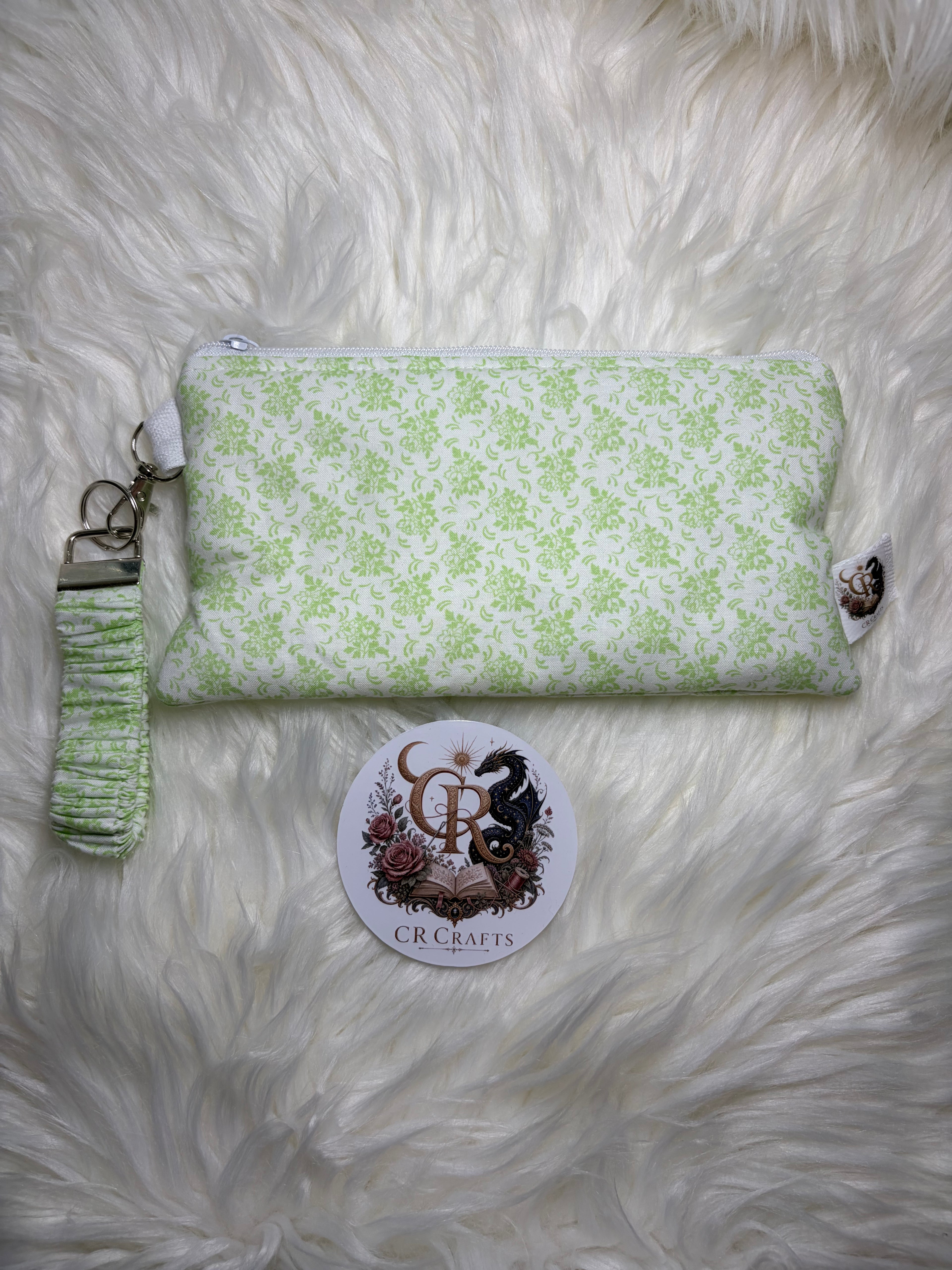 🌺 Handmade Matching Clutch & Scrunchie Wristlet Keychain | 🌺 Spring Garden Collection