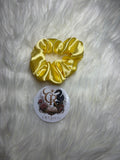 Handmade Yellow Satin Scrunchie | Pastel Dreams Collection