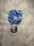 Handmade Blue Satin Scrunchie | Pastel Dreams Collection
