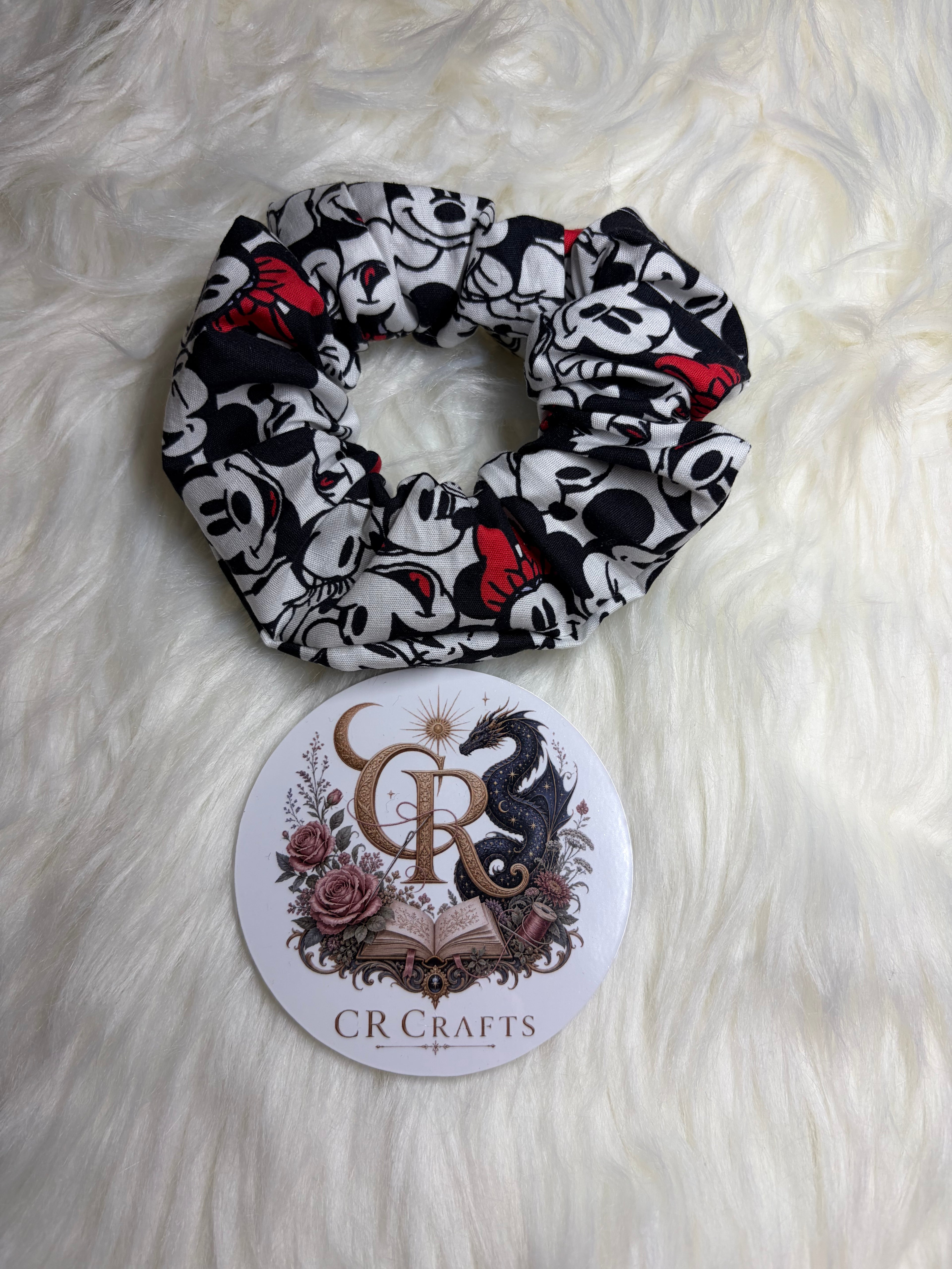 Handmade Cotton Scrunchie | Mouse Magic Collection
